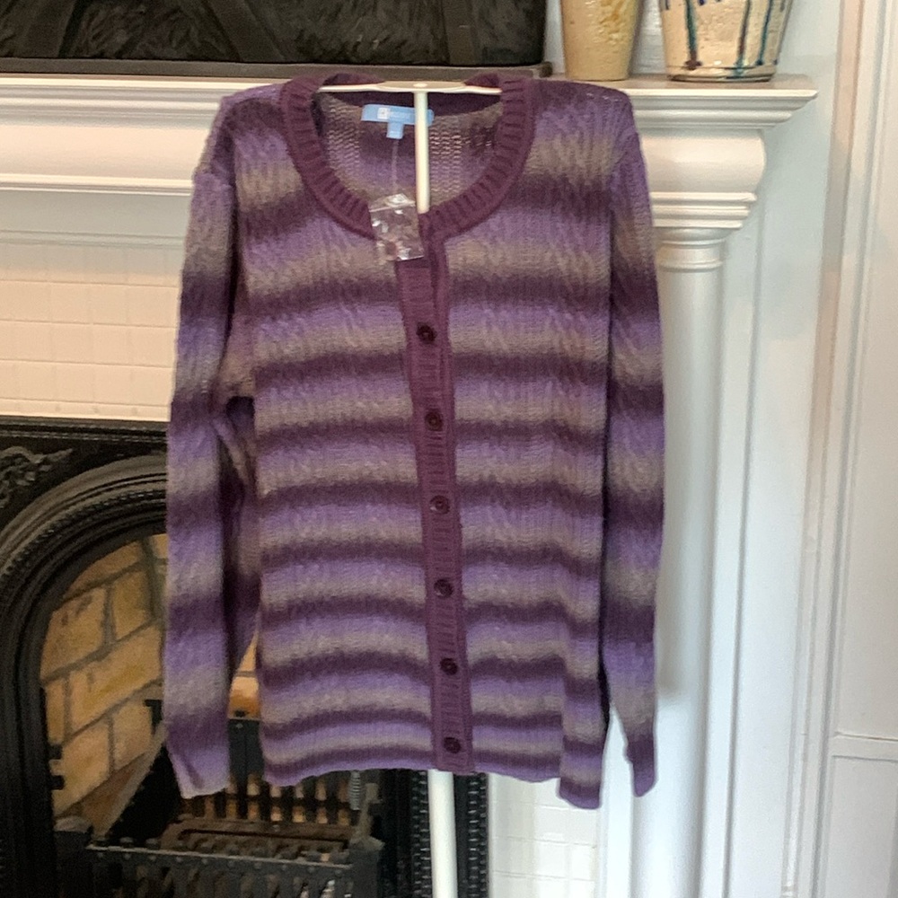 Korey hued‎ stripe cardigan. NWT.